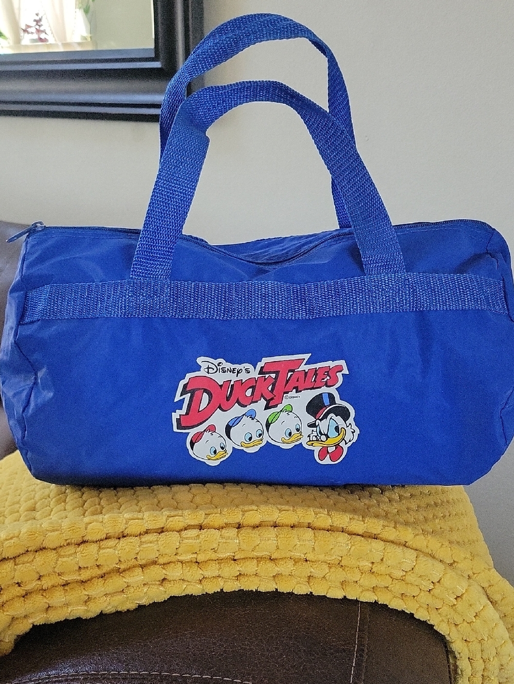 Disney Blue DuckTales Logo Duffle Bag